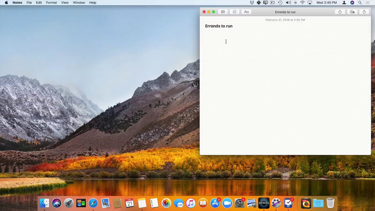Floating a Note Window above all other Windows on the Mac