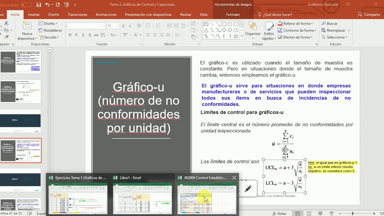 Gráficos de control para atributos (2a Parte)