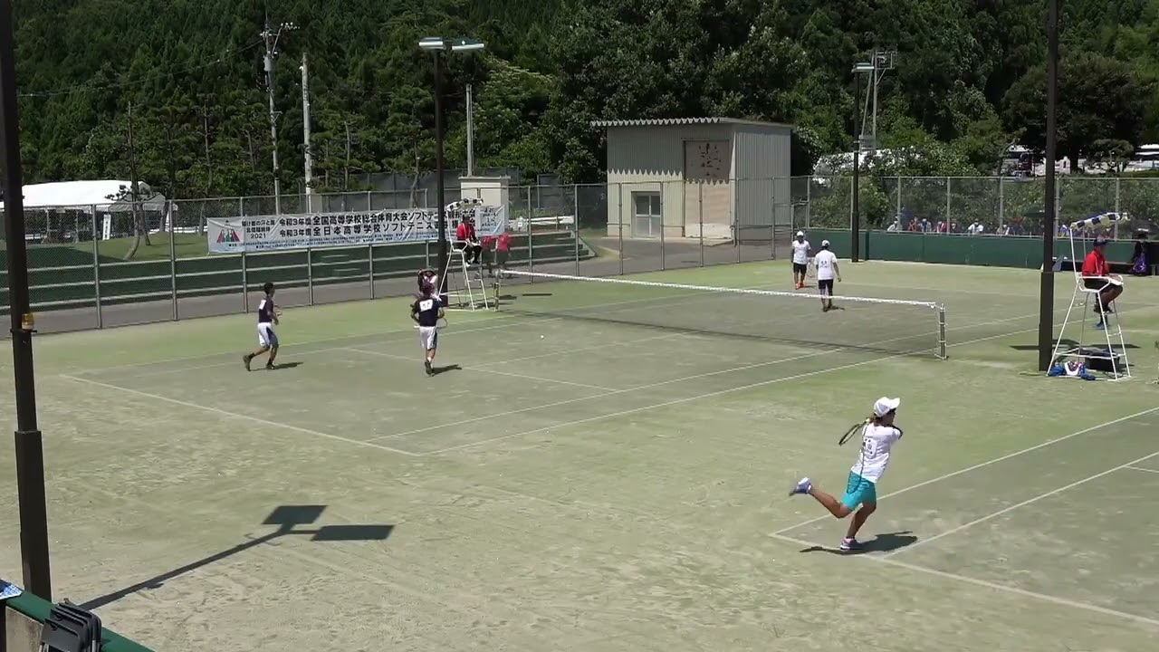 2021年IHソフトテニス 男子個人5回戦 辻󠄀花陸・松本隼 能登(石川) vs 浜村梨玖・貝原颯汰 徳島科技(徳島)