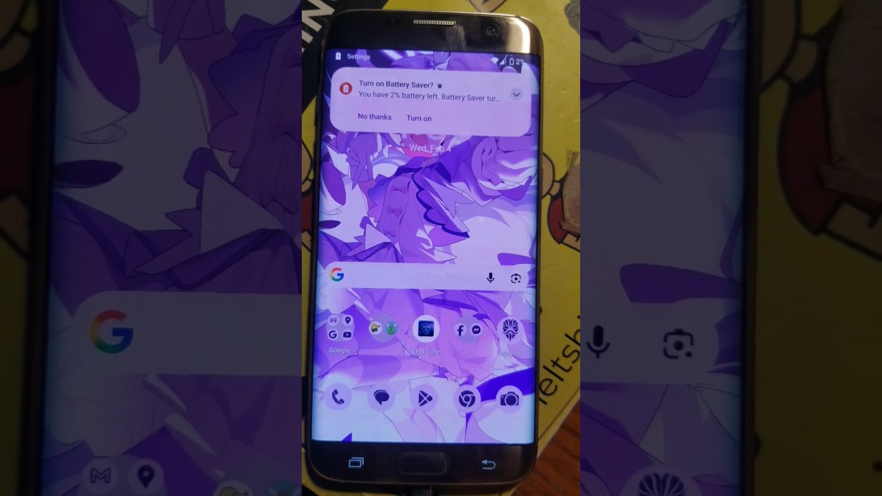 Samsung Galaxy S7 edge LineageOS 21 battery low! #shorts