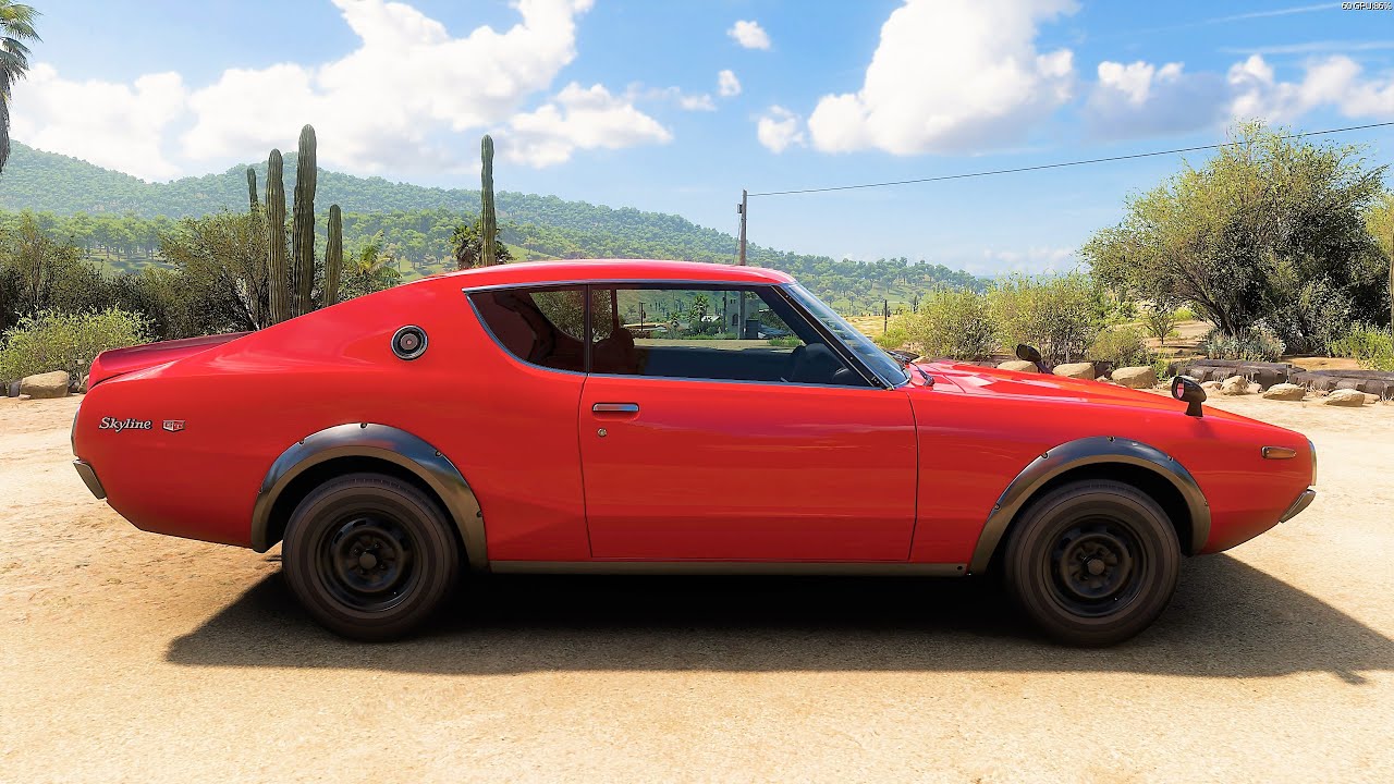 Forza Horizon 5 . Nissan Skyline H/T 2000GT-R 1973 . Car Show Speed Jump Crash Test Drive .