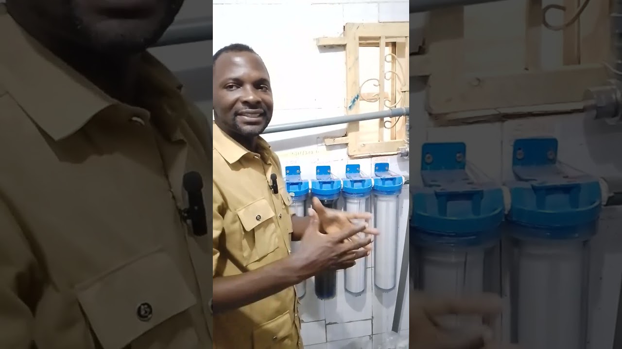 Understanding the last stage of water filtration in a water factory.