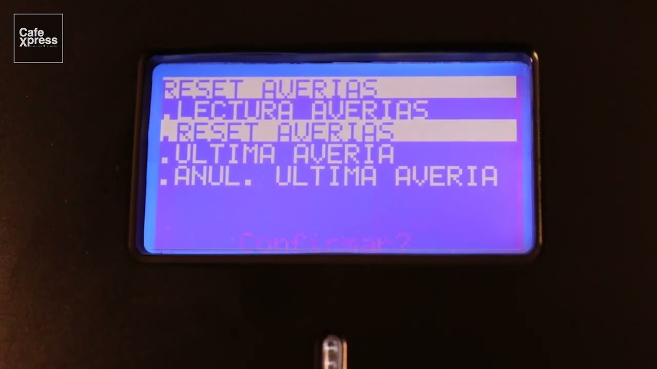 Necta Krea/Solista: Como hacer reset en la máquina.