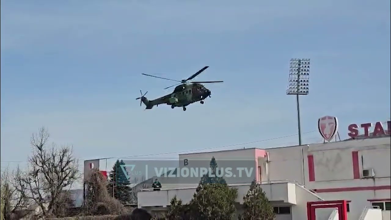 Kryeministri Edi Rama mbërrin me helikopter në Korçë