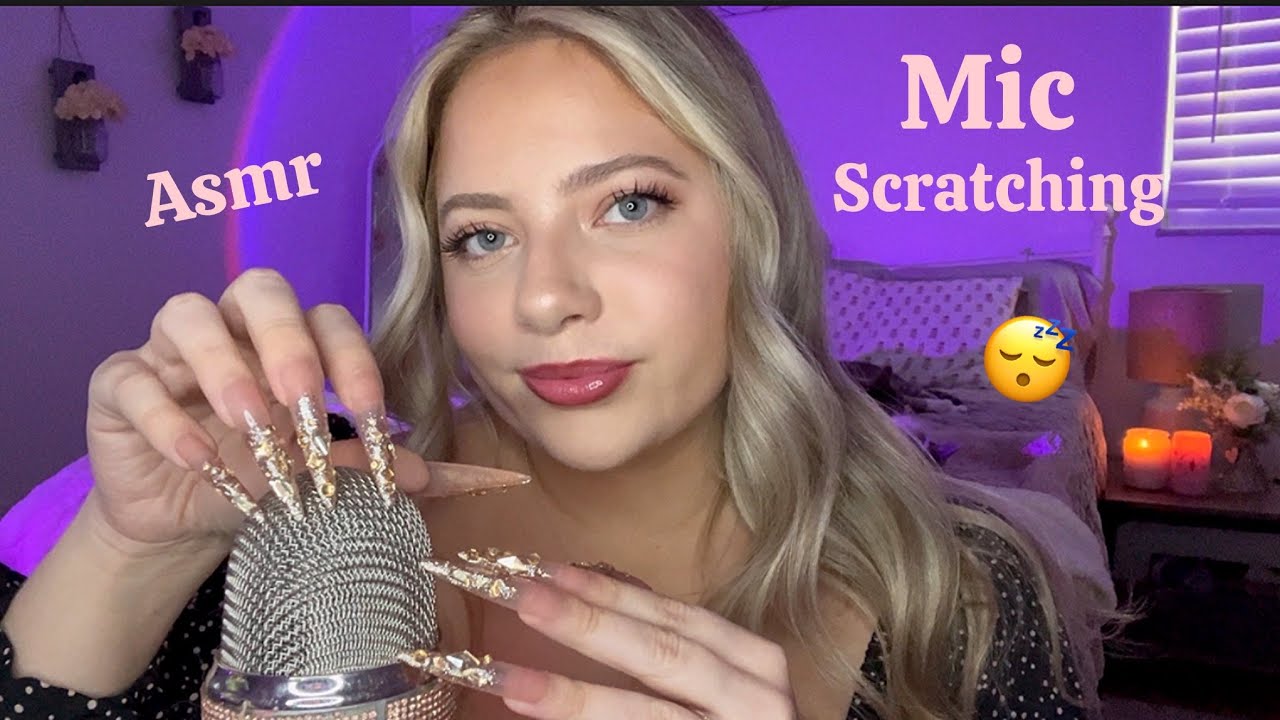 Asmr Hypnotic Mic Scratching with Long Nails 💅 for sleep and relaxation 🥰