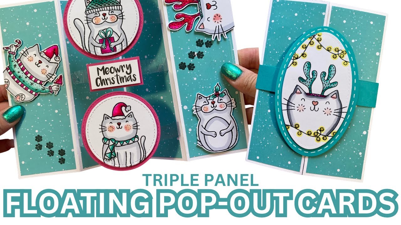 NO DIE - Triple Floating Panel Card