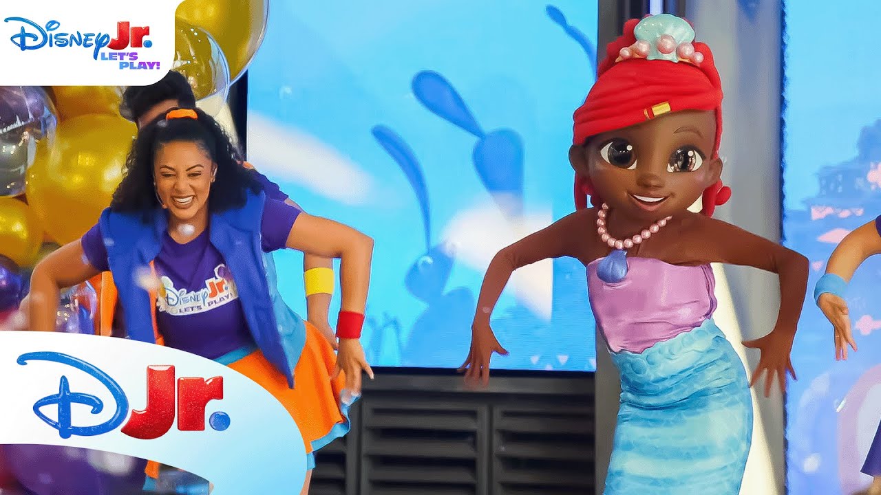 Disney Jr. Let’s Play! Party Stage Show | Disney Jr.’s Ariel | The Little Mermaid 🧜🏾‍♀️ |@disneyjr