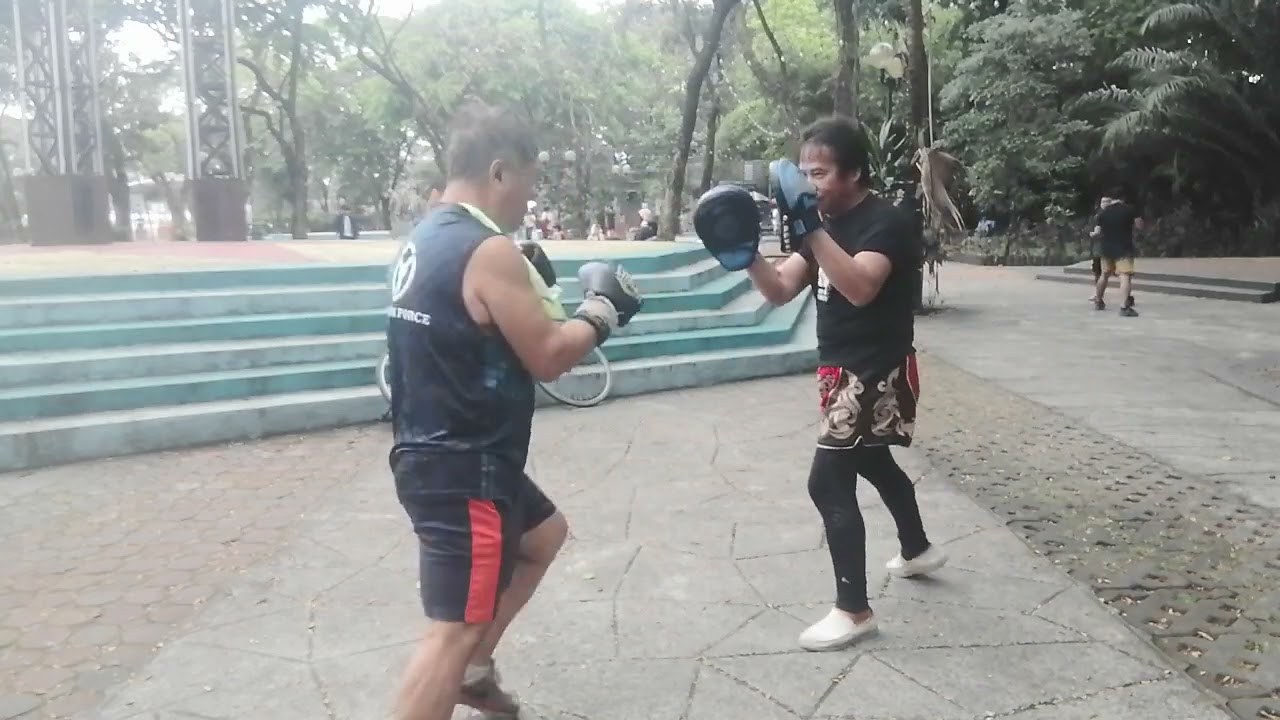 First time Training Boxing ni Sir Senior na Circle Quezon City GM. Domingo Mateo S.Bayot 