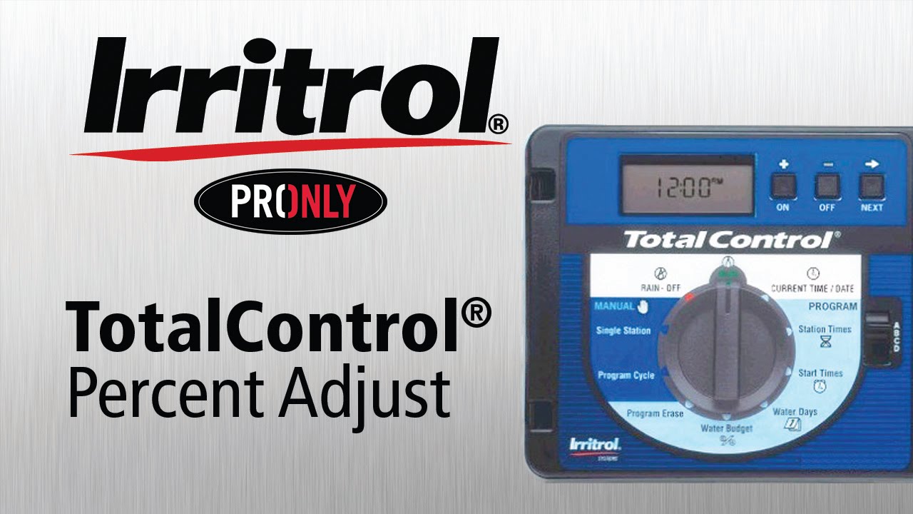 How to Change Percent Adjust on the Irritrol TotalControl