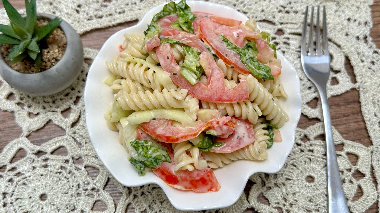 🍝💪“Ensalada proteica de pasta con vegetales frescos”😋