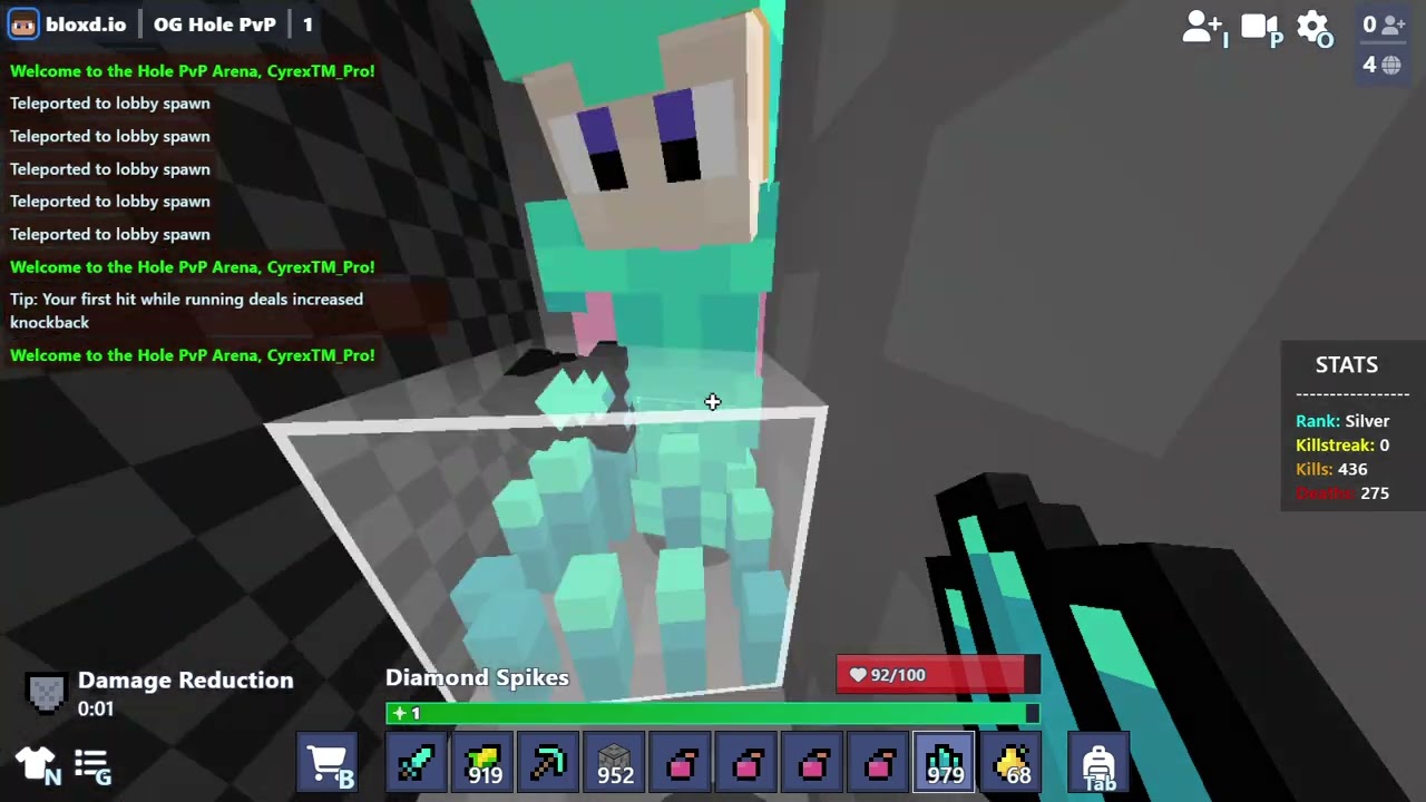 Bloxd io i play world OG Hole Pvp with my friend