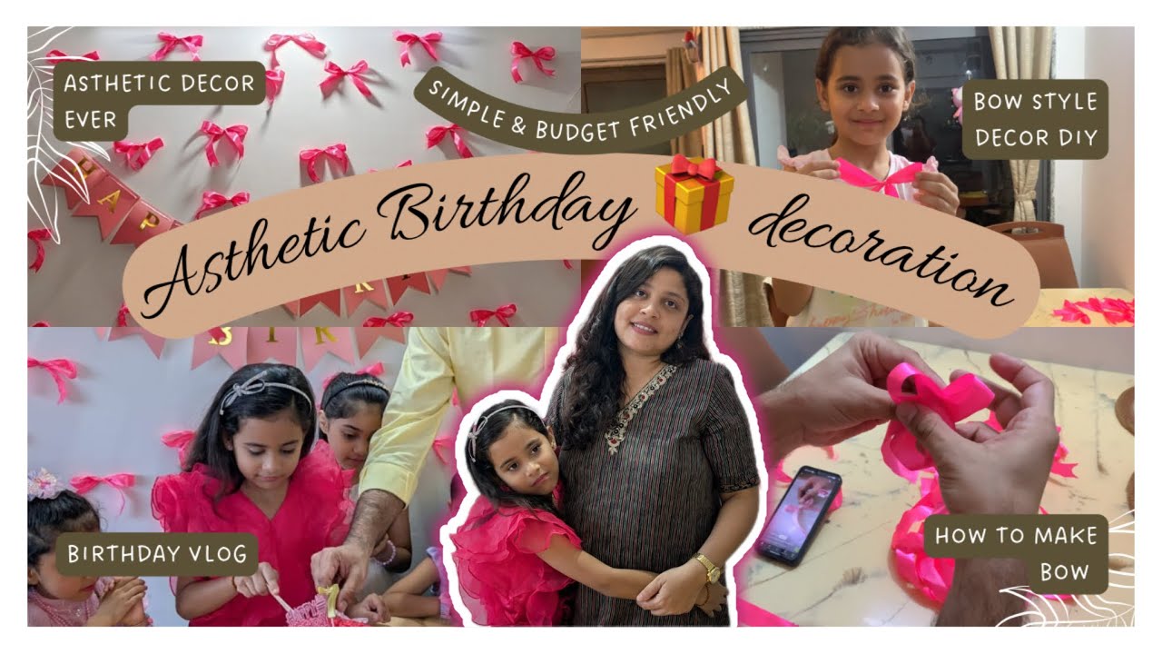 Easy & Affordable Bow Style Birthday Decoration at Home | Simple & Budget Friendly | DIY Decoration
