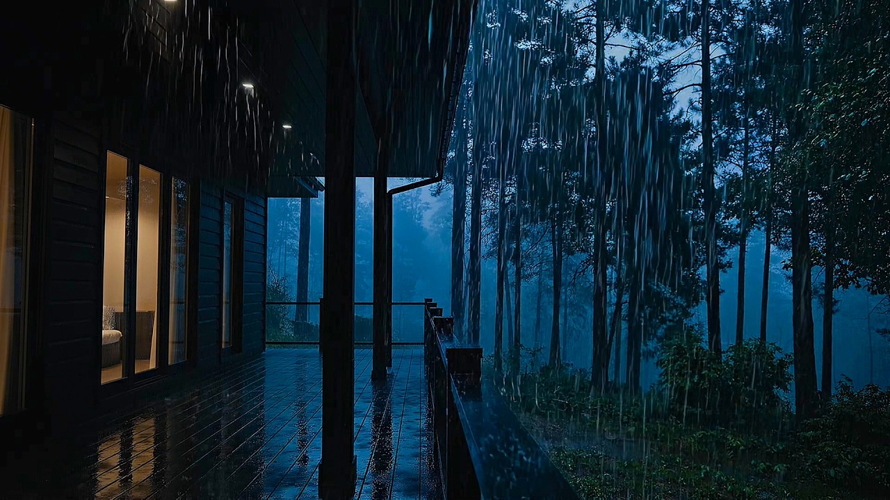 Night Rain & Gentle Thunder in the Forest | Deep Sleep ASMR