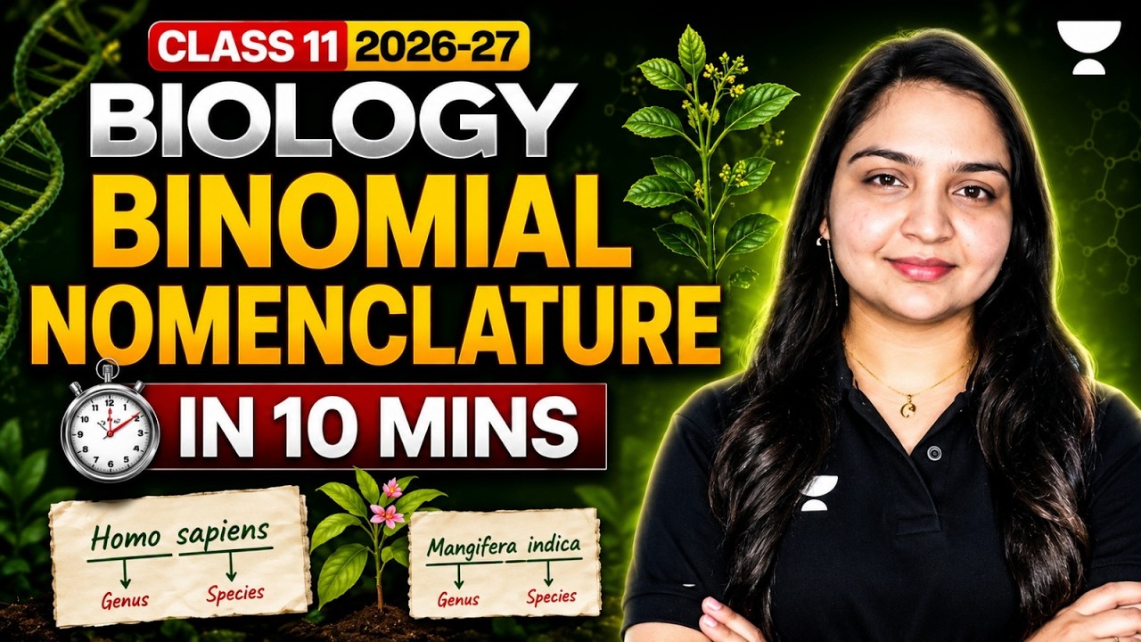 Class 11 Biology | Binomial Nomenclature | Complete Concept in 10 Minutes | Nikita Ma'am
