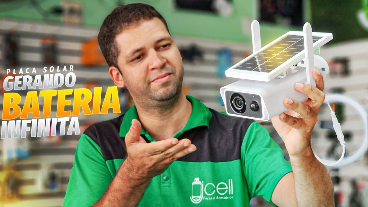 Câmera de Monitoramento Com Painel Solar (Solar Wifi Câmera IP66)