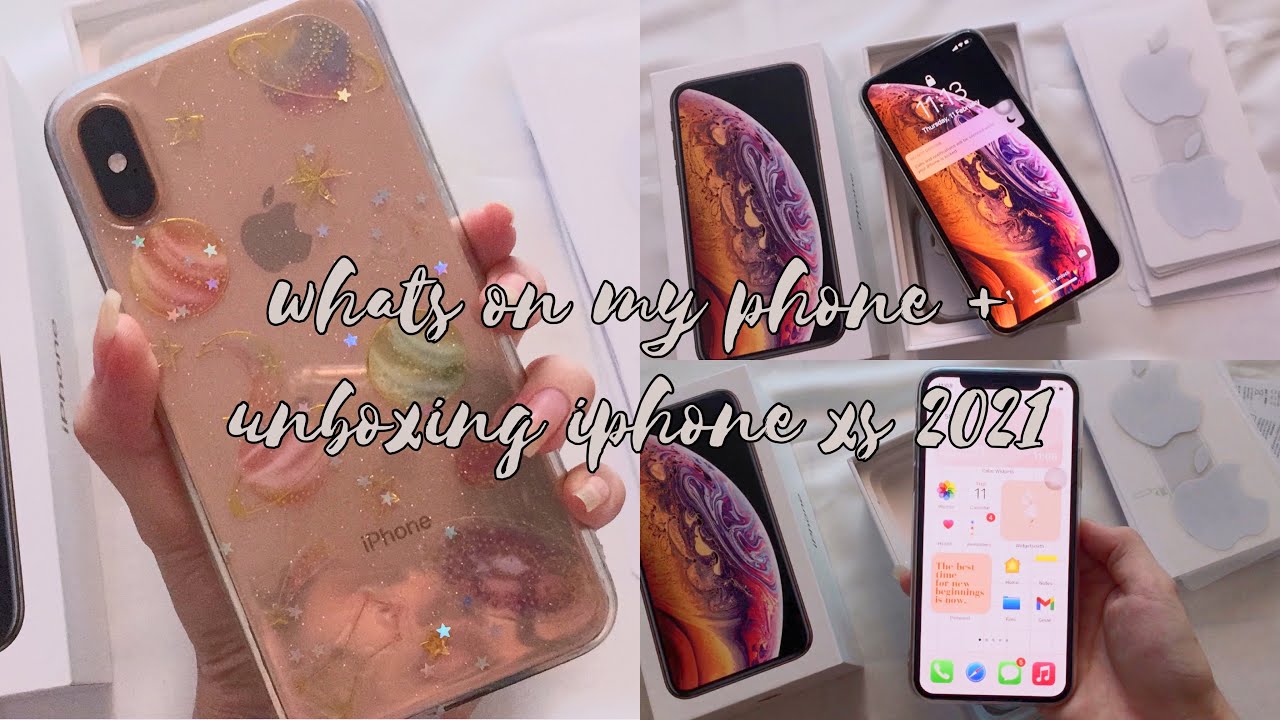 What's on my phone 📱 + Unboxing iphone XS 2021 🦋✨ || indonesia🇮🇩