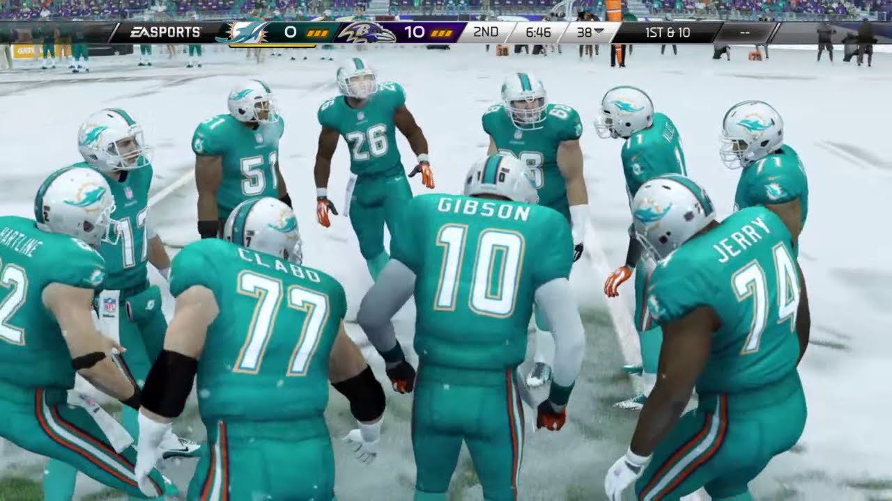 Madden NFL 25 (PS4) dolphins vs ravens (CPU vs CPU)