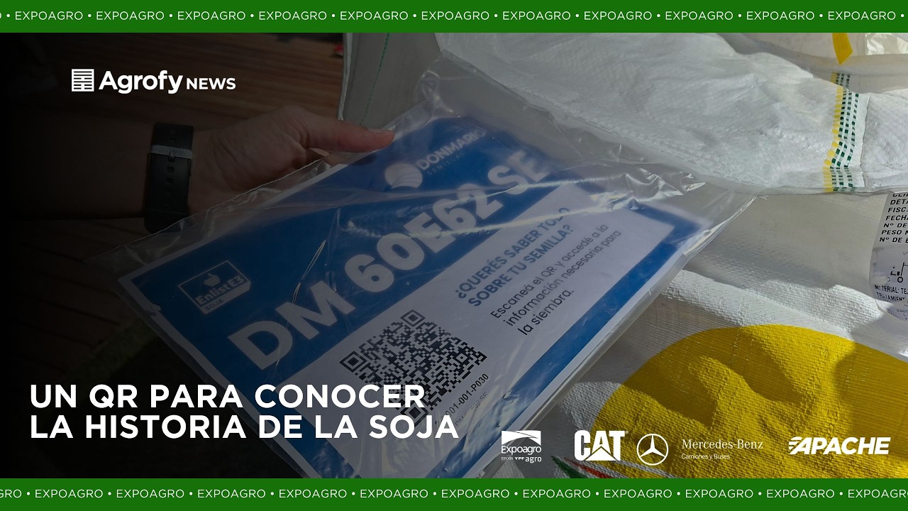 Con un QR se puede conocer la historia y la calidad de la soja