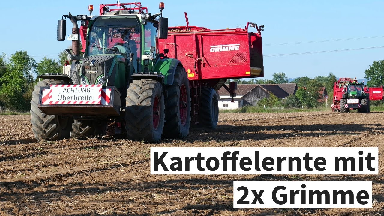 Grimme im Doppelpack | SV 260 + SE 150-60 | Fendt 724 | 2x John Deere 6R | Kartoffelernte