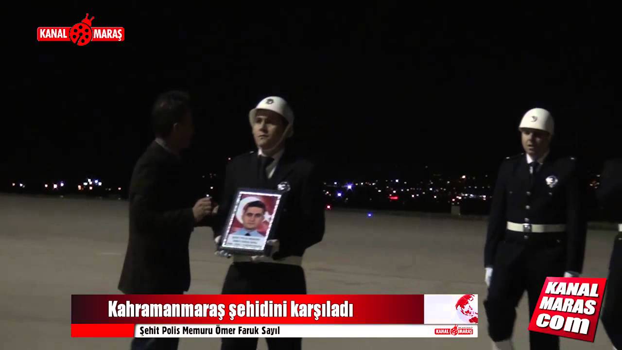 Kahramanmaraş Şehidini karşıladı
