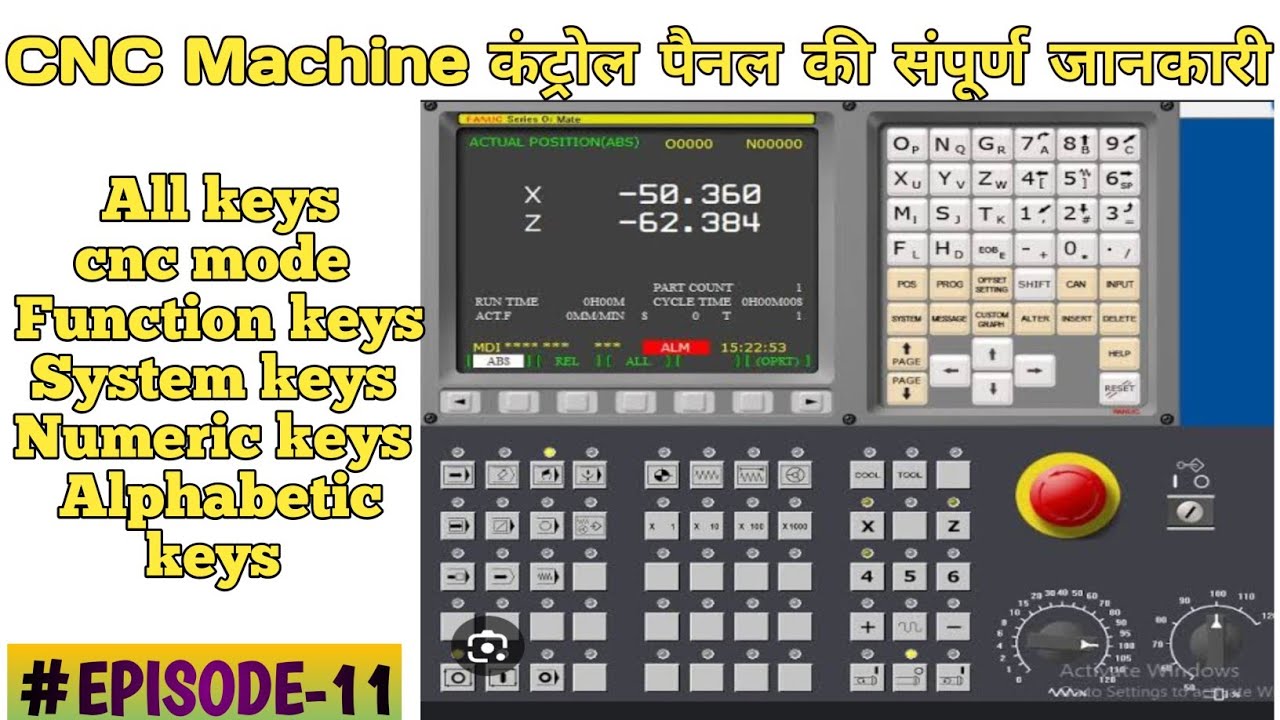 Keyboard details of cnc control panel |CNC control panel full information | CNC control panel |
