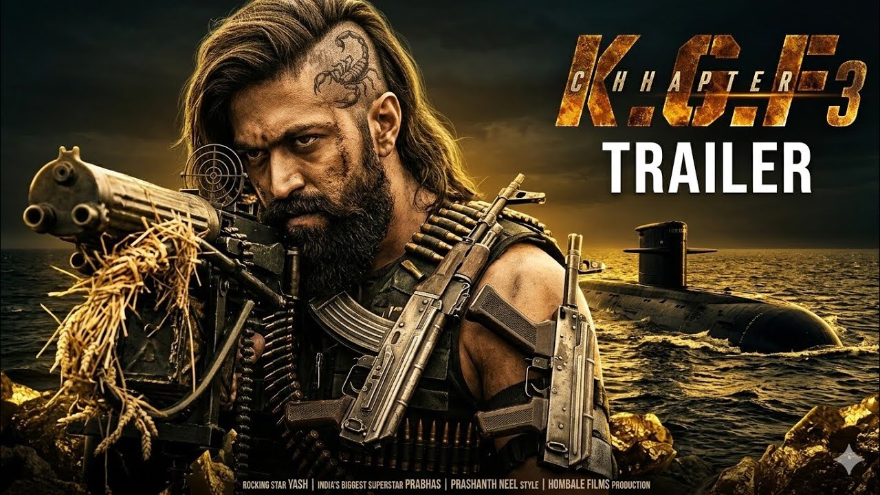 KGF CHAPTER 3 Trailer | Rocking Star Yash & Rebel Star Prabhas | Fan Made AI Concept