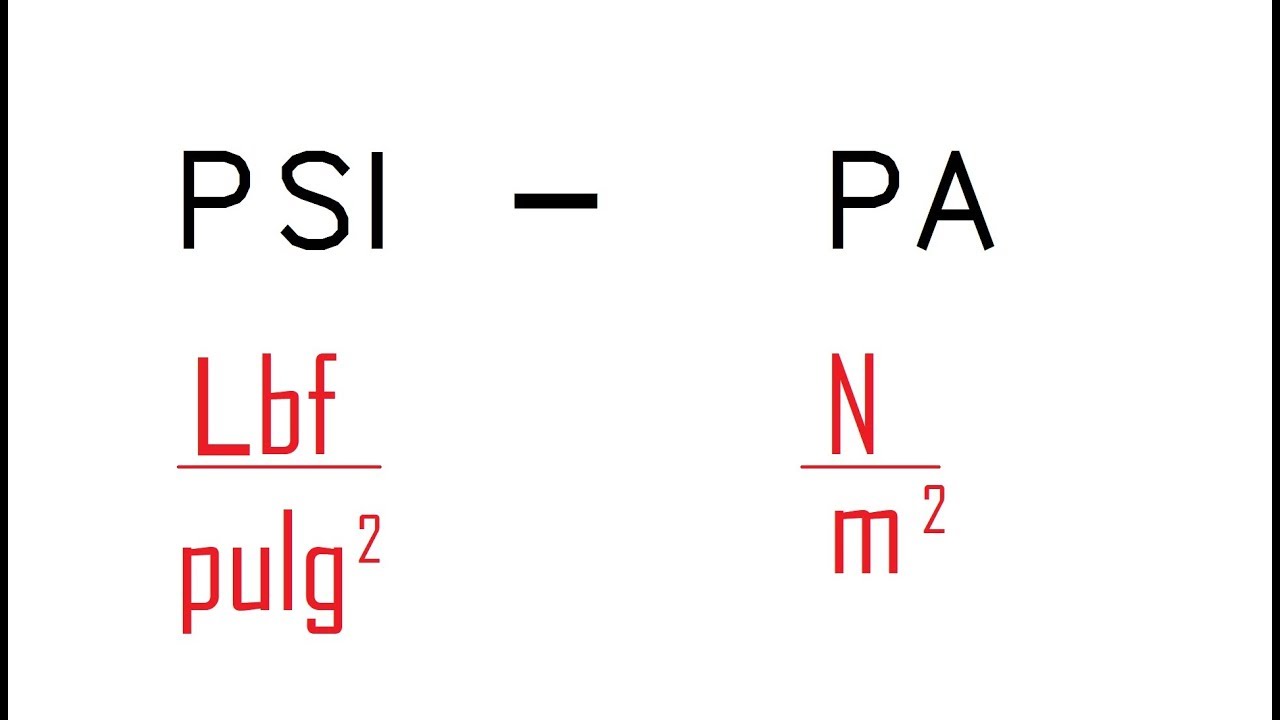 COMO CONVERTIR DE PSI  a  PASCALES