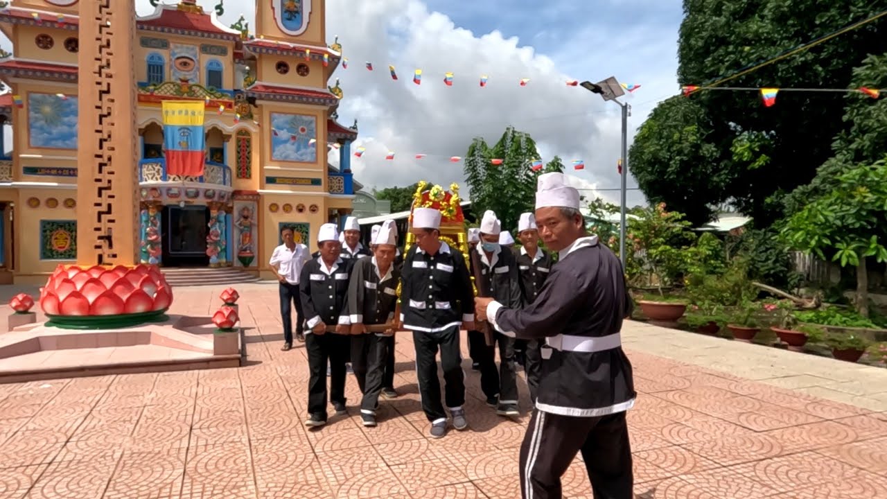 Lễ động quan cố đạo hữu Lê Anh Vũ Hưởng Dương 51 Tuổi tổ nghi lễ ấp trà Võ xã thạnh Đức 