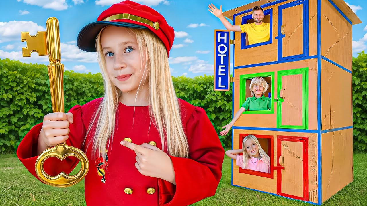Cardboard Hotel Adventure for kids