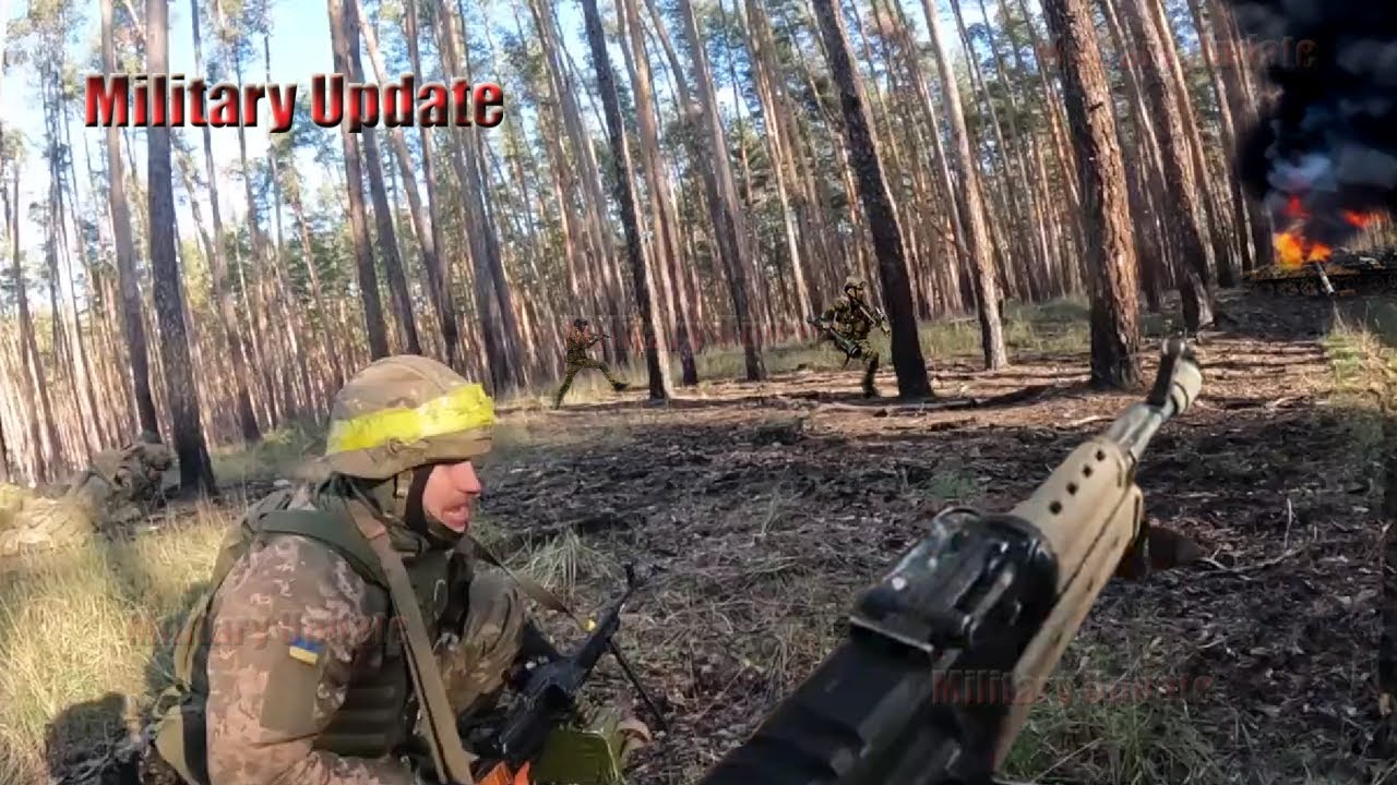 Ukraine in Heavy Firefight With Russian Troops Backed by T 90 Tanks In Bakhmut forest
