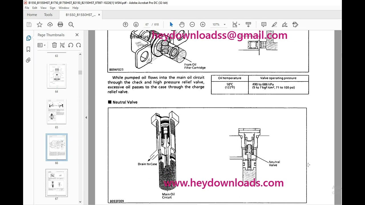 Kubota Tractor B1550•B1550HST B1750•B1750HST B2150•B2150HST Workshop Manual