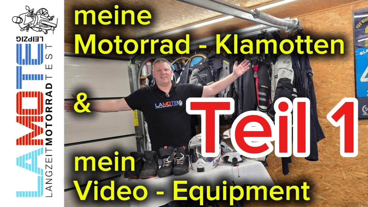 meine Motorrad-Bekleidung und meine Motorrad Video-Technik, Motorrad Video-Equipment  (deutsch)