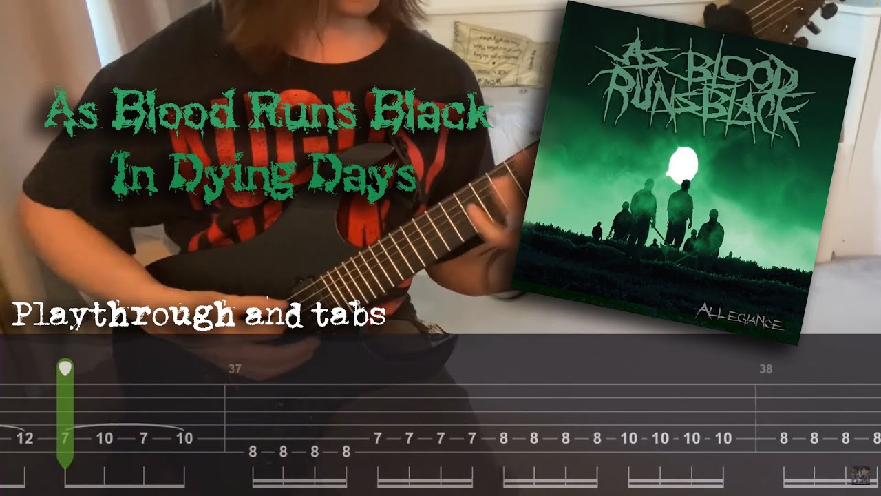 As Blood Runs Black - In Dying Days guitar cover with tab