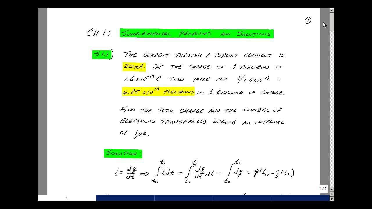 ECE201msu: Chapter 1 - Supplemental Prob. S1.1