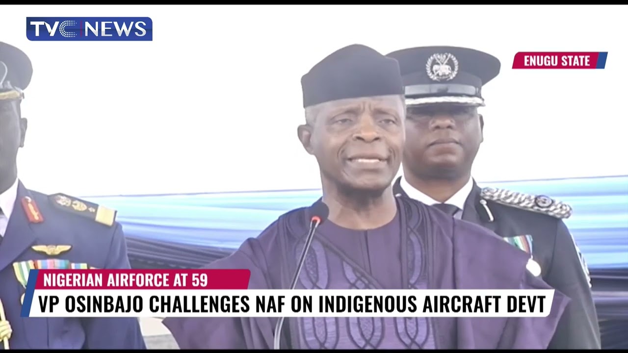 VP Osibajo Challenges NAF on Indigenous Aircraft Devt at 59th Years in Service
