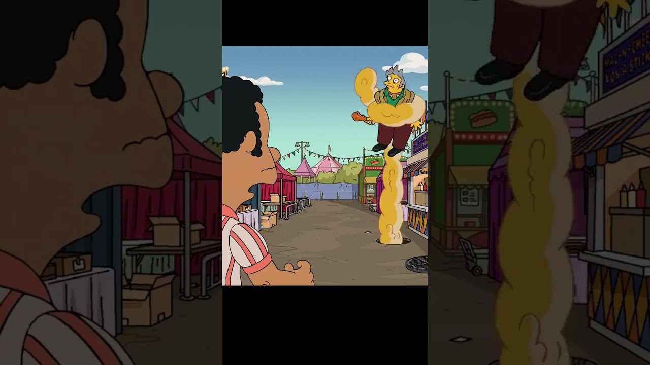 Bart was suddenly grabbed by a grease monster's foot #anime #animerecap #TheSimpsons