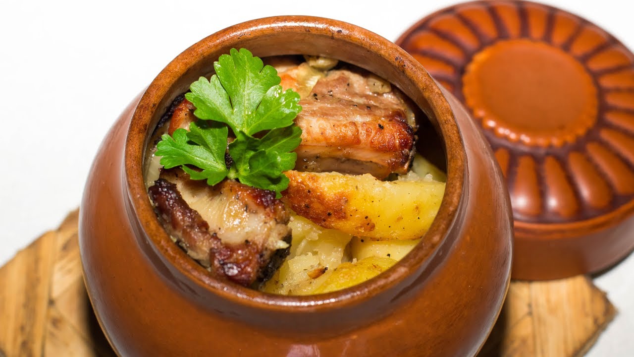 Картошка в горшочках с мясом. Рецепт
