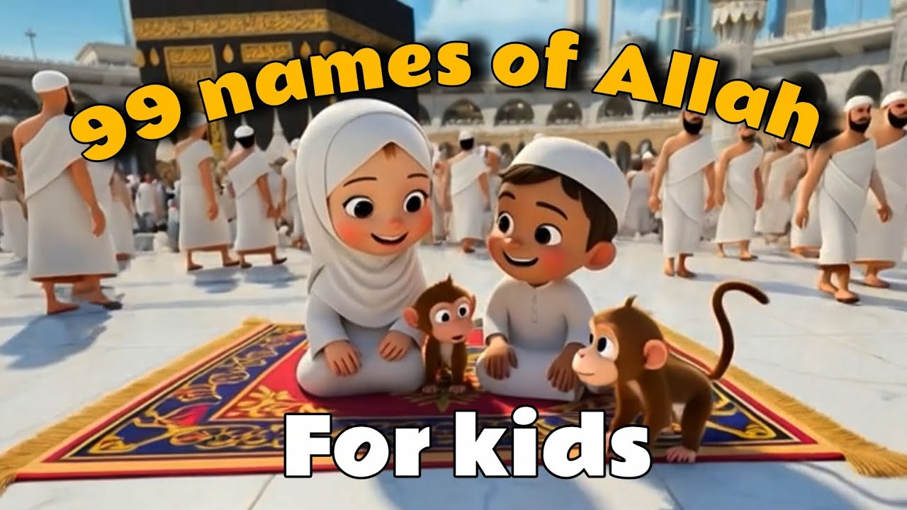 99 names of Allah. ☪️ Happy Muslim kids☺️ #kids #Happy 
