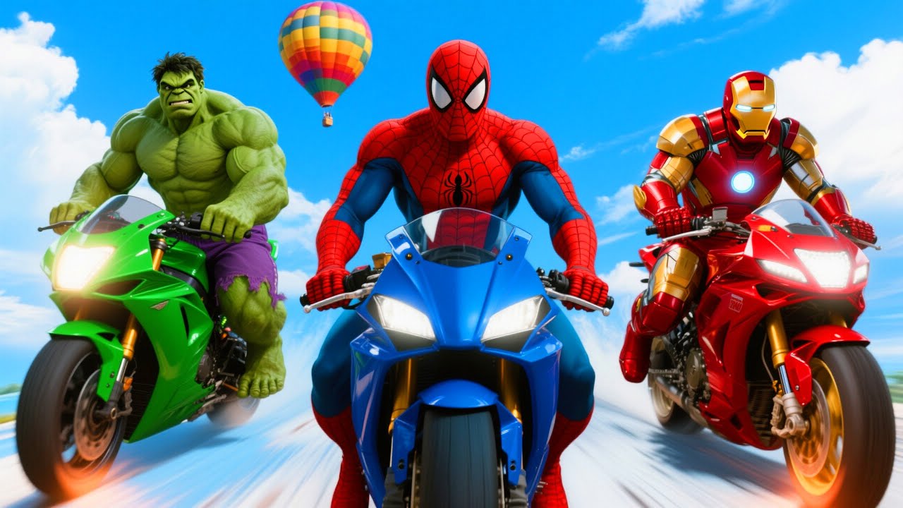 Spider-Man Biker Challenge Race in GTA 5 Ep.6