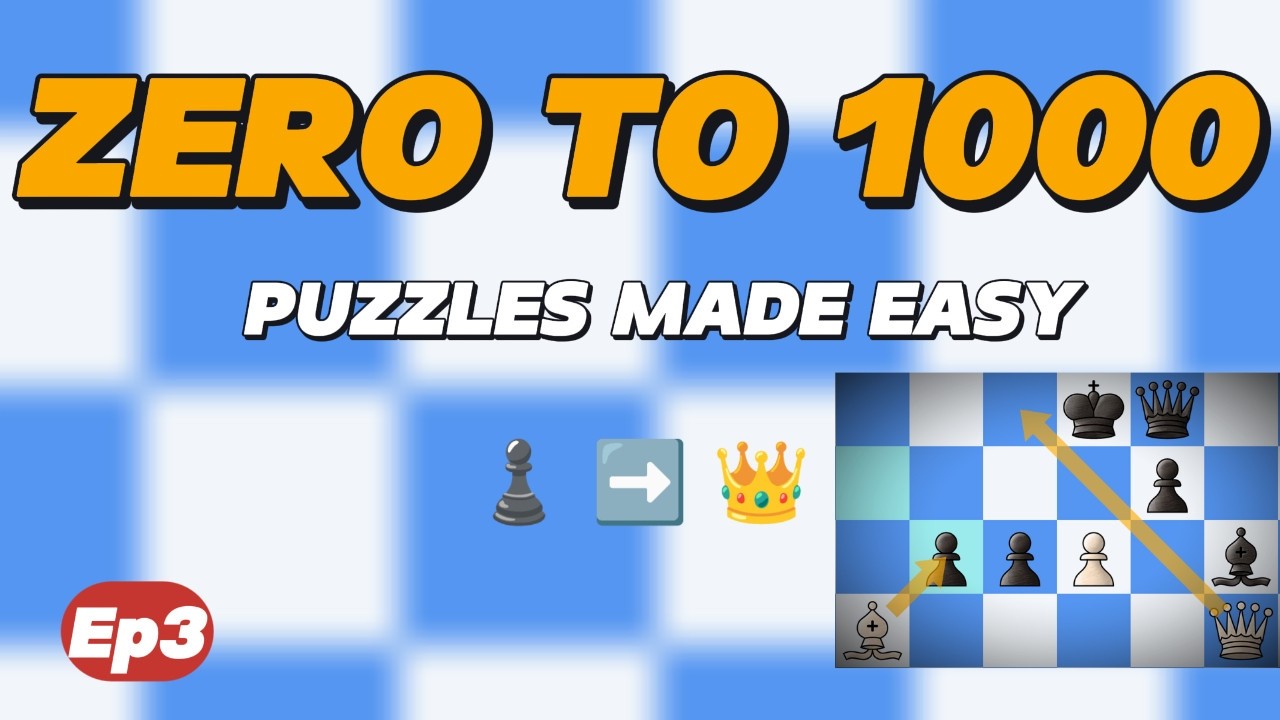 Hit 1000 elo with Puzzles (25 Live Puzzle Rush Demo) | Zero to 1000 Ep3