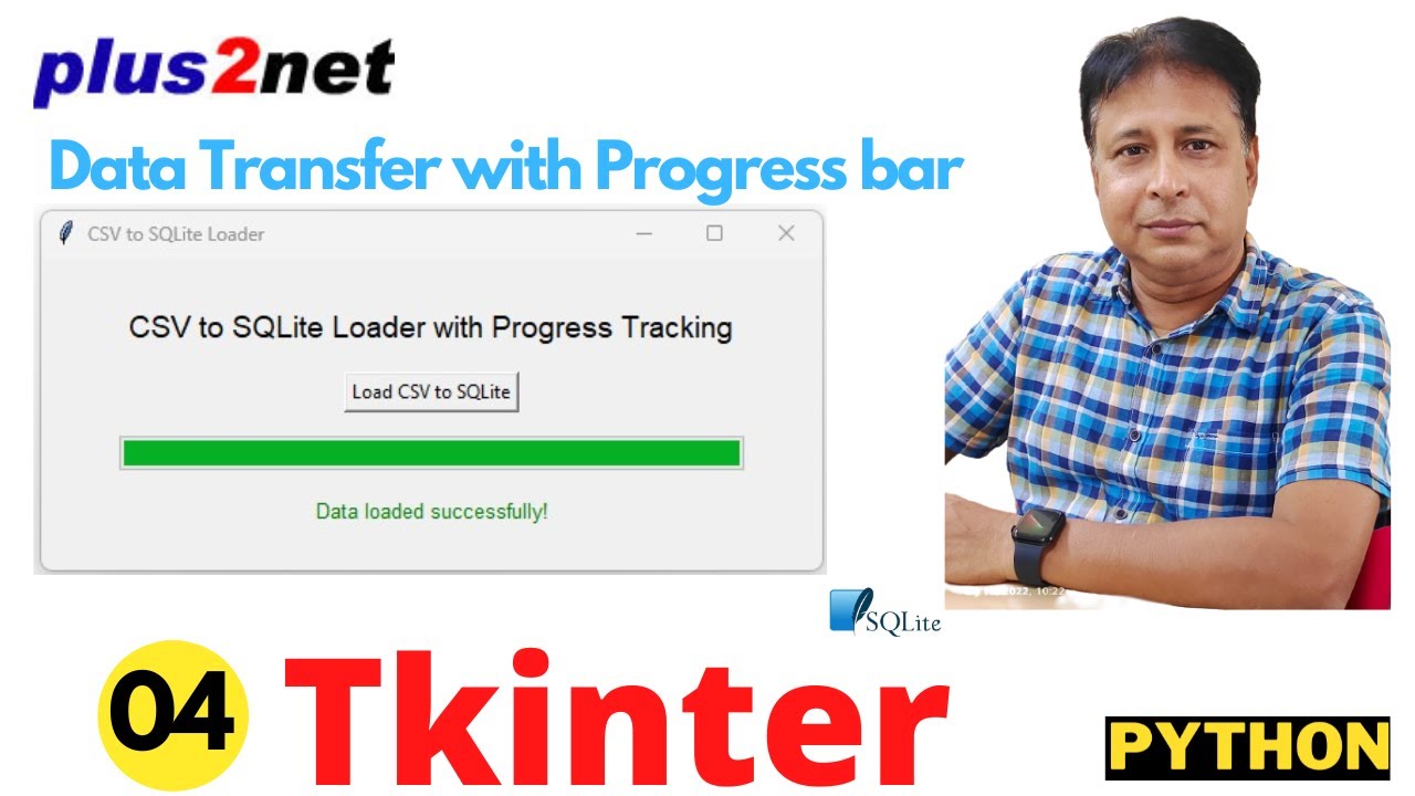 Excel to SQLite Loader with Progress Bar using #Tkinter & #Pandas