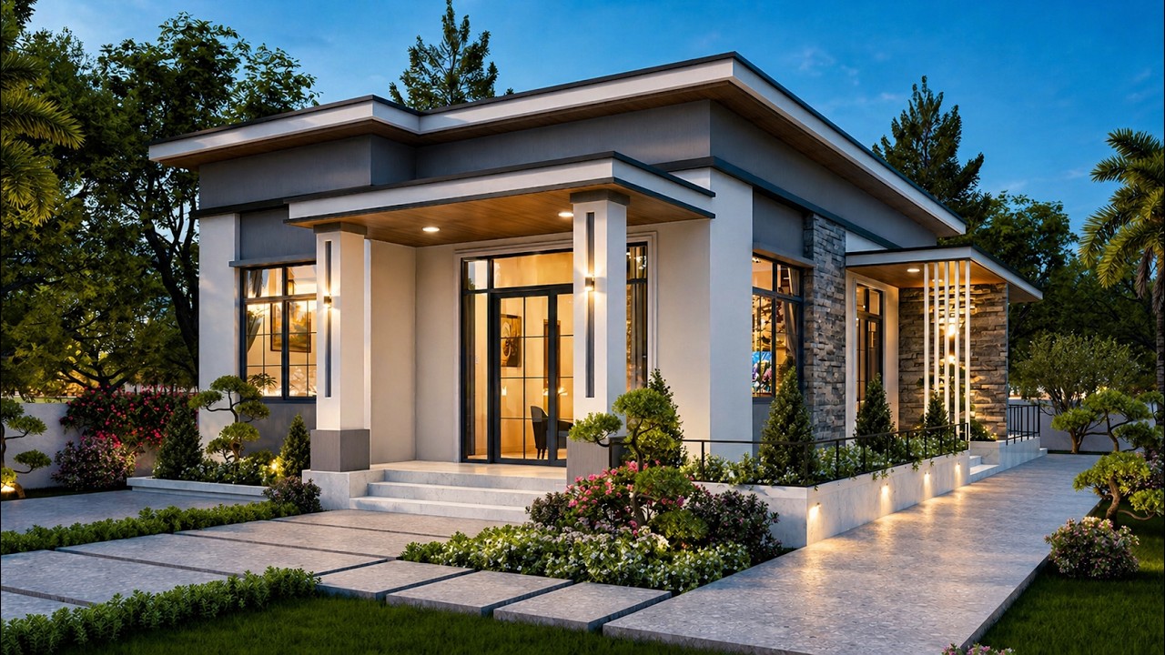 House Design Modern 8x12 Meters | Casa de 8x12 metros