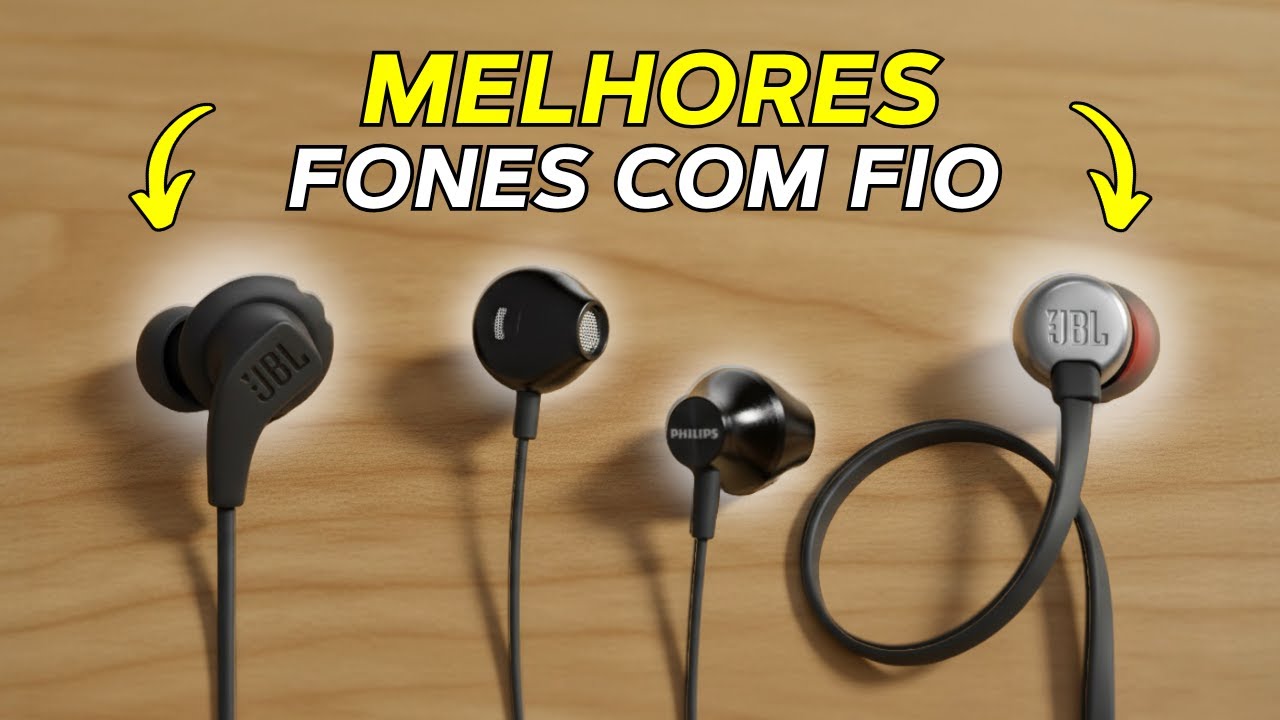 TOP 5 FONES DE OUVIDO COM FIO para COMPRAR em 2025 - BOM E BARATO!