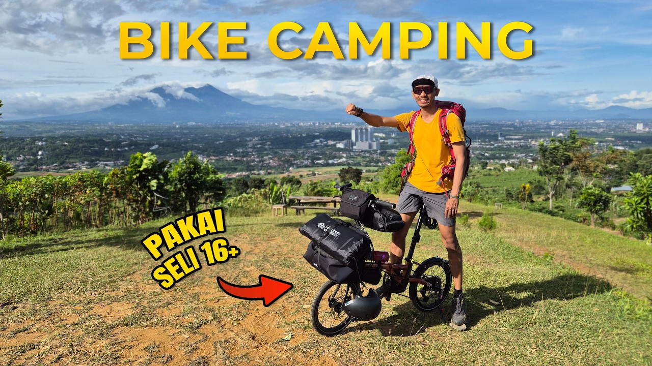 Nekat! Bike Camping ke Hambalang Pakai Sepeda Lipat Element Troy | Garden Camp Hambalang 😱
