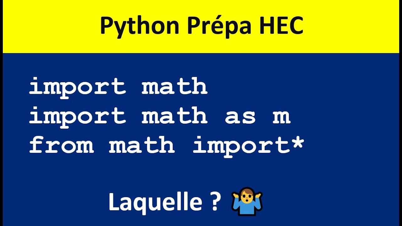 Les 3 façons d'importer la bibliothèque math dans Python