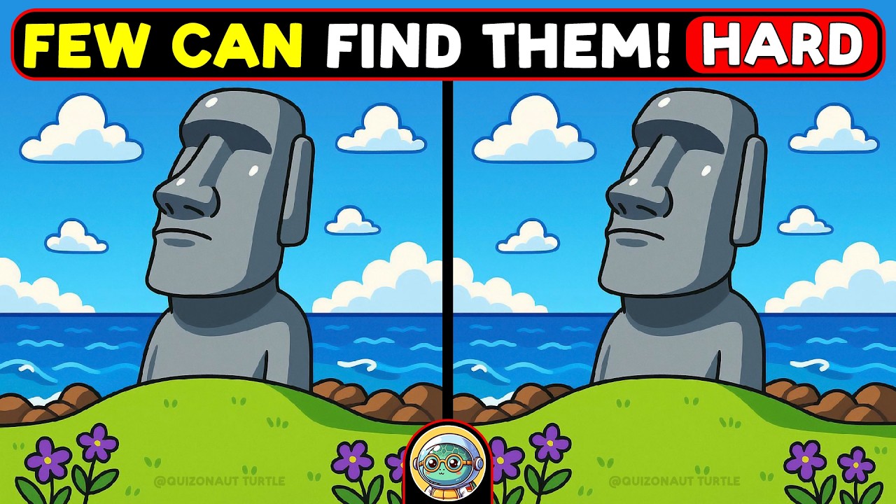 🐢🧩 Spot 3 Differences | Test Your Sharp Eyes 🧩🐢 | Quizonaut Turtle