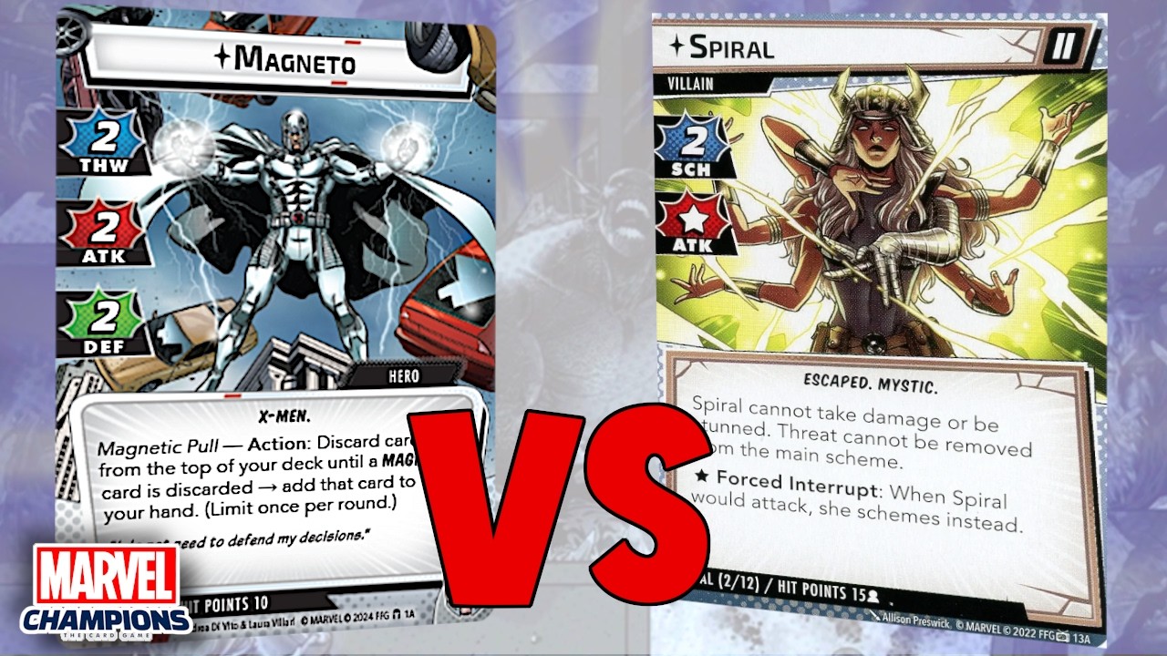 Magneto [Legacy/Pool] Vs  Spiral [Expert] | Marvel Champions Gameplay