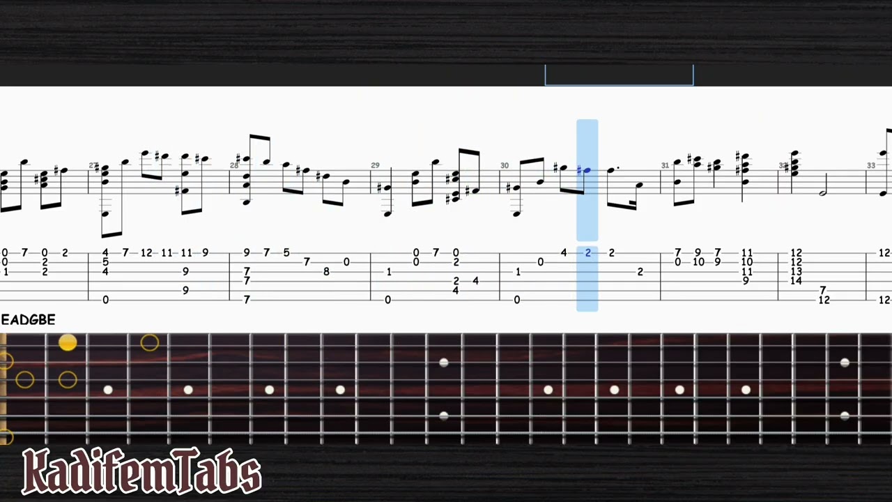 Adelita – Easy Fingerstyle Guitar Tutorial + TABs (Dilermando Reis) | Kadifem Tabs