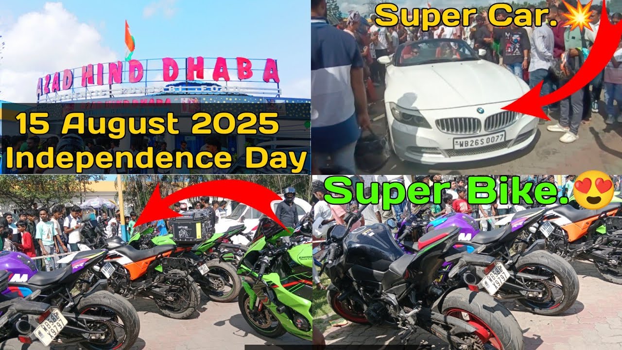 15 August Independence Day ride to Azad Hind Dhaba.💥 || Super Bike || Super Car || @onemerider 