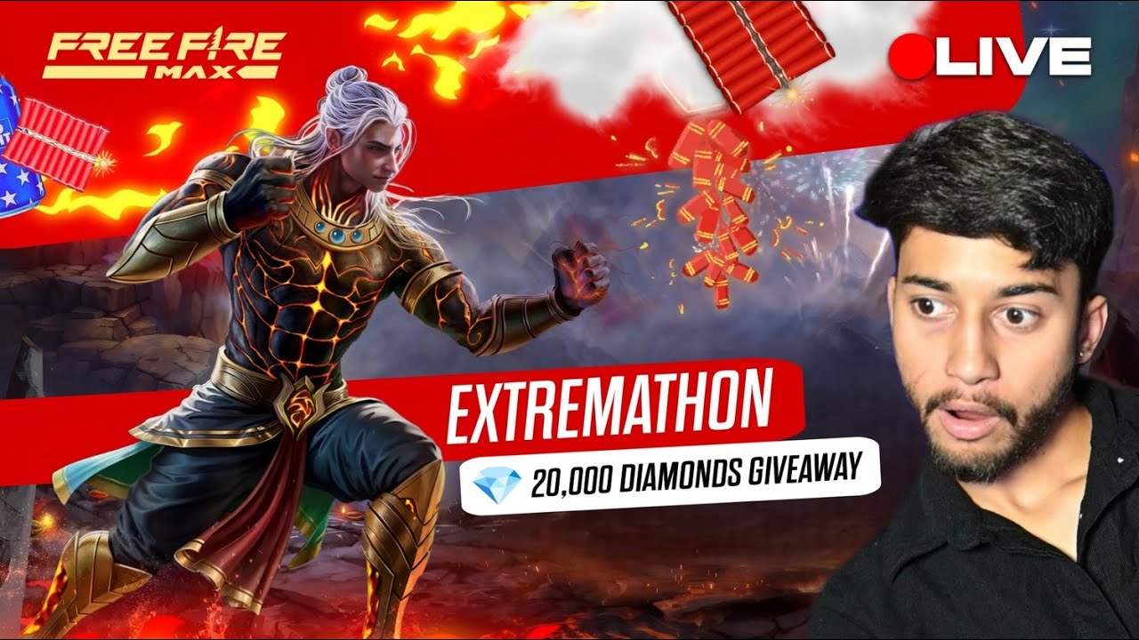 20K DIAMONDS GIVEAWAY DIWALI SPECIAL WITH BADGE99 | Extremathon #freefirelive